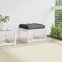 Taburete de jardín con cojines madera maciza de pino blanco de , Sofás de exterior - Ref: Foro24-844700, Precio: 61,63 €, Des...