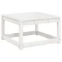 Taburete de jardín con cojines madera maciza de pino blanco de , Sofás de exterior - Ref: Foro24-844700, Precio: 61,09 €, Des...
