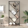 Estantería madera ingeniería y metal marrón roble 79x30x180 cm de , Librerías y estanterías - Ref: Foro24-845435, Precio: 97,...