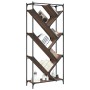 Estantería madera ingeniería y metal marrón roble 79x30x180 cm de , Librerías y estanterías - Ref: Foro24-845435, Precio: 97,...
