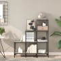 Estantería madera ingeniería y metal roble Sonoma 92x30x102 cm de , Librerías y estanterías - Ref: Foro24-845437, Precio: 63,...