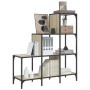Estantería madera ingeniería y metal roble Sonoma 92x30x102 cm de , Librerías y estanterías - Ref: Foro24-845437, Precio: 63,...