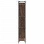 Estantería madera ingeniería y metal marrón roble 79x30x180 cm de , Librerías y estanterías - Ref: Foro24-845435, Precio: 97,...