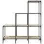 Estantería madera ingeniería y metal roble Sonoma 92x30x102 cm de , Librerías y estanterías - Ref: Foro24-845437, Precio: 63,...