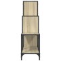 Estantería madera ingeniería y metal roble Sonoma 92x30x102 cm de , Librerías y estanterías - Ref: Foro24-845437, Precio: 63,...