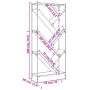 Estantería madera ingeniería y metal marrón roble 79x30x180 cm de , Librerías y estanterías - Ref: Foro24-845435, Precio: 97,...