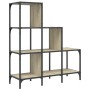 Estantería madera ingeniería y metal roble Sonoma 92x30x102 cm de , Librerías y estanterías - Ref: Foro24-845437, Precio: 63,...