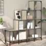 Estantería madera ingeniería y metal roble Sonoma 122x30x132 cm de , Librerías y estanterías - Ref: Foro24-845442, Precio: 98...