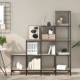 Estantería madera ingeniería y metal roble Sonoma 122x30x132 cm de , Librerías y estanterías - Ref: Foro24-845442, Precio: 98...