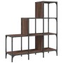 Estantería madera ingeniería y metal marrón roble 92x30x102 cm de , Librerías y estanterías - Ref: Foro24-845440, Precio: 65,...