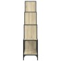 Estantería madera ingeniería y metal roble Sonoma 122x30x132 cm de , Librerías y estanterías - Ref: Foro24-845442, Precio: 98...