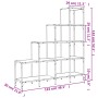 Estantería madera ingeniería y metal roble Sonoma 122x30x132 cm de , Librerías y estanterías - Ref: Foro24-845442, Precio: 98...