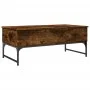 Mesa de centro de madera de ingeniería y metal roble humo de , Mesas de centro - Ref: Foro24-845378, Precio: 75,02 €, Descuen...