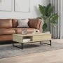 Engineering wood metal coffee table Sonoma oak 100x50x35cm by , Coffee table - Ref: Foro24-845392, Price: 67,91 €, Discount: %