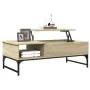 Engineering wood metal coffee table Sonoma oak 100x50x35cm by , Coffee table - Ref: Foro24-845392, Price: 67,91 €, Discount: %