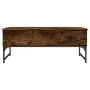 Mesa de centro de madera de ingeniería y metal roble humo de , Mesas de centro - Ref: Foro24-845378, Precio: 75,02 €, Descuen...