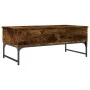 Mesa de centro de madera de ingeniería y metal roble humo de , Mesas de centro - Ref: Foro24-845378, Precio: 75,02 €, Descuen...