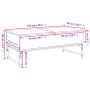 Mesa de centro de madera de ingeniería y metal roble humo de , Mesas de centro - Ref: Foro24-845378, Precio: 75,90 €, Descuen...