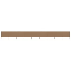 Paravientos de 9 paneles tela gris taupe 1200x120 cm de vidaXL, Sombrillas - Ref: Foro24-47195, Precio: 98,34 €, Descuento: %