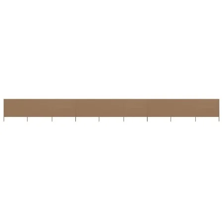 Paravientos de 9 paneles tela gris taupe 1200x120 cm de vidaXL, Sombrillas - Ref: Foro24-47195, Precio: 98,34 €, Descuento: %