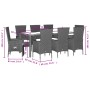 Set comedor de jardín 9 pzas con cojines ratán sintético beige de , Conjuntos de jardín - Ref: Foro24-3277582, Precio: 873,90...