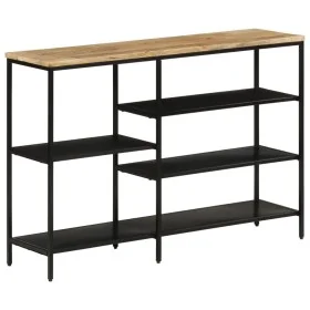 Konsolentisch aus massivem, rauem Mangoholz und Eisen, 110 x 30 x 75 cm von , Seitentische - Ref: Foro24-372730, Preis: 140,2...