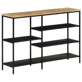 Mesa consola madera maciza mango rugosa y hierro 110x30x75 cm de , Mesas auxiliares - Ref: Foro24-372730, Precio: 142,72 €, D...