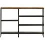 Mesa consola madera maciza mango rugosa y hierro 110x30x75 cm de , Mesas auxiliares - Ref: Foro24-372730, Precio: 140,24 €, D...