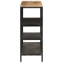 Mesa consola madera maciza mango rugosa y hierro 110x30x75 cm de , Mesas auxiliares - Ref: Foro24-372730, Precio: 142,72 €, D...