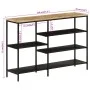 Mesa consola madera maciza mango rugosa y hierro 110x30x75 cm de , Mesas auxiliares - Ref: Foro24-372730, Precio: 140,24 €, D...