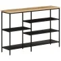 Mesa consola madera maciza mango rugosa y hierro 110x30x75 cm de , Mesas auxiliares - Ref: Foro24-372730, Precio: 140,24 €, D...