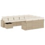 Set de sofás de jardín 11pzas con cojines ratán sintético beige de , Conjuntos de jardín - Ref: Foro24-3219518, Precio: 688,6...