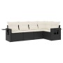 Set de muebles de jardín 5 pzas y cojines ratán sintético negro de , Conjuntos de jardín - Ref: Foro24-3220125, Precio: 320,1...