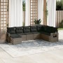 Set de sofás de jardín 8 pzas y cojines ratán sintético gris de , Conjuntos de jardín - Ref: Foro24-3220559, Precio: 478,88 €...