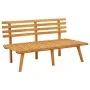 Banco de jardín con cojines madera maciza de acacia 115 cm by vidaXL, Modular outdoor sofas - Ref: Foro24-46672, Price: 191,9...