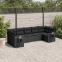Set de comedor de jardín 7 pzas y cojines ratán sintético negro de , Conjuntos de jardín - Ref: Foro24-3220584, Precio: 482,9...