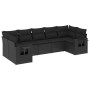 Set de comedor de jardín 7 pzas y cojines ratán sintético negro de , Conjuntos de jardín - Ref: Foro24-3220584, Precio: 482,9...