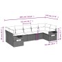 Set de comedor de jardín 7 pzas y cojines ratán sintético negro de , Conjuntos de jardín - Ref: Foro24-3220584, Precio: 482,9...