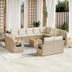 Set sofás de jardín con cojines 13 pzas ratán sintético beige de , Sofás modulares de exterior - Ref: Foro24-3224833, Precio:...