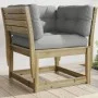 Garden sofa with armrests with impregnated pine wood cushions by , Outdoor sofas - Ref: Foro24-844698, Price: 108,56 €, Disco...