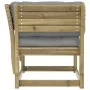 Garden sofa with armrests with impregnated pine wood cushions by , Outdoor sofas - Ref: Foro24-844698, Price: 108,56 €, Disco...