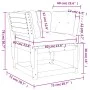 Garden sofa with armrests with impregnated pine wood cushions by , Outdoor sofas - Ref: Foro24-844698, Price: 108,56 €, Disco...