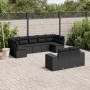 Set de sofás de jardín 8 piezas y cojines ratán sintético negro de , Conjuntos de jardín - Ref: Foro24-3255352, Precio: 622,3...