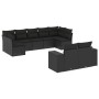 Set de sofás de jardín 8 piezas y cojines ratán sintético negro de , Conjuntos de jardín - Ref: Foro24-3255352, Precio: 622,3...
