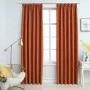 Cortinas opacas con ganchos 2 piezas color óxido 140x225 cm de vidaXL, Cortinas y visillos - Ref: Foro24-134474, Precio: 37,3...