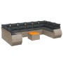 Set de sofás de jardín 11 pzas y cojines ratán sintético gris de , Conjuntos de jardín - Ref: Foro24-3257509, Precio: 696,31 ...