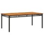 Set de comedor de jardín 7 pzas y cojines ratán sintético negro de , Conjuntos de jardín - Ref: Foro24-3213564, Precio: 463,7...