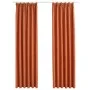 Cortinas opacas con ganchos 2 piezas color óxido 140x225 cm de vidaXL, Cortinas y visillos - Ref: Foro24-134474, Precio: 37,3...