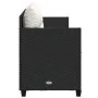 Sun lounger with black synthetic rattan cushions by , Loungers - Ref: Foro24-368326, Price: 206,45 €, Discount: %