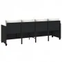Sun lounger with black synthetic rattan cushions by , Loungers - Ref: Foro24-368326, Price: 206,45 €, Discount: %